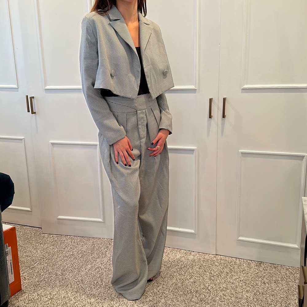Houndstooth suit. From the Cara Delevingne collection from Nasty Gal